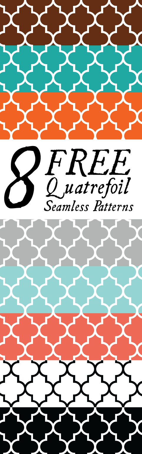8 Free Quatrefoil Seamless Patterns - Free For Commercial Use