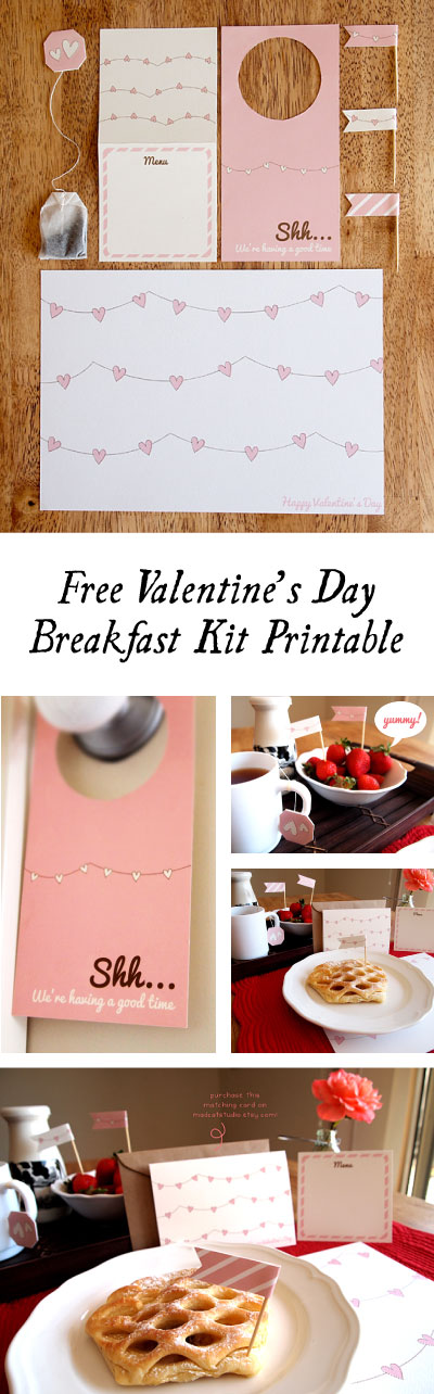 Free Valentines Day Breakfast Kit Printable