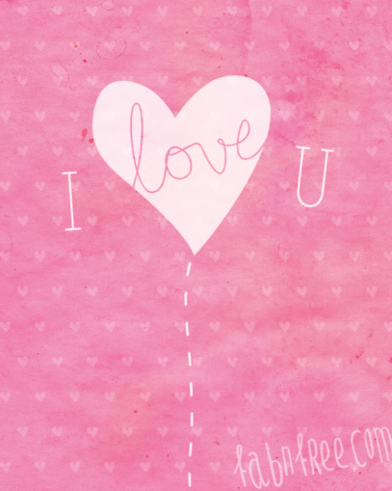 I Love You Free Printable Wall Art