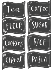 Free Black Pantry Chalkboard Labels