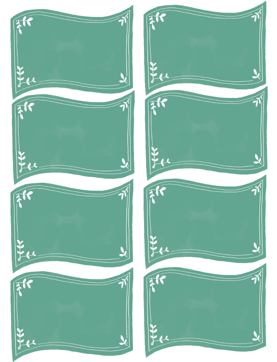 Free Blank Green Teal Chalkboard Labels