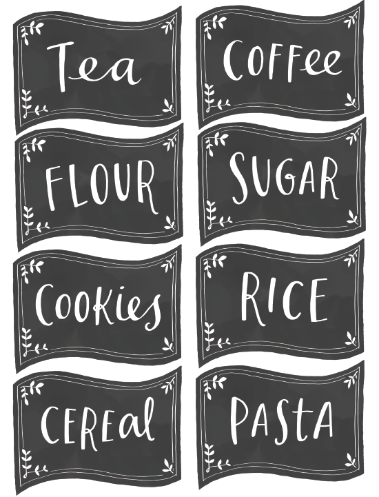 Kitchen Pantry Organization+ Free Printable Labels