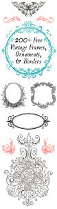 200+ free vintage ornaments frames borders fourishes