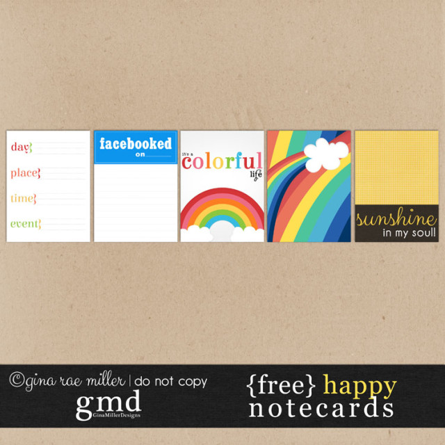 Free Happy Notecards