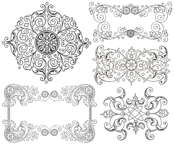 Free Vintage Ornament Border Frames Graphics