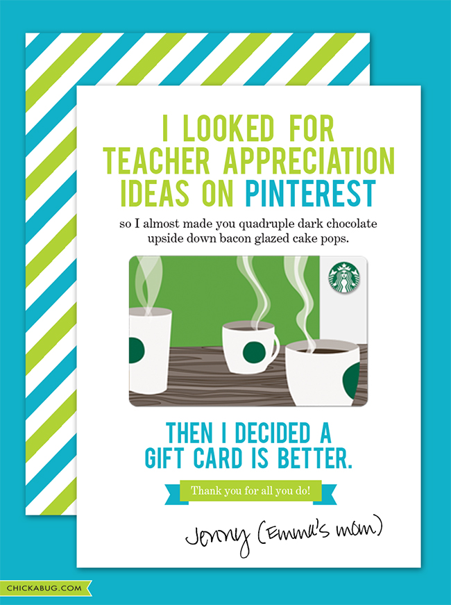 Free teacher appreciation card