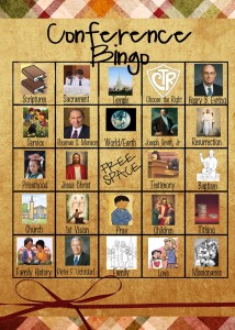 Free Printable General Conference Bingo Card