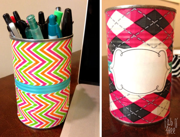 Cute Duct Tape Can with free printable label