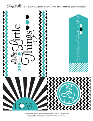 Free Project Life Filler Cards