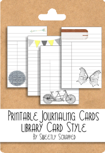 Free Printable Library Style Journaling Cards