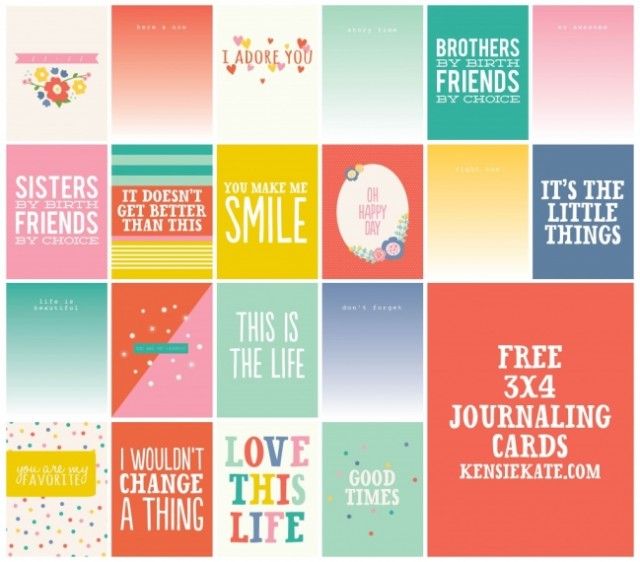 free journaling cards