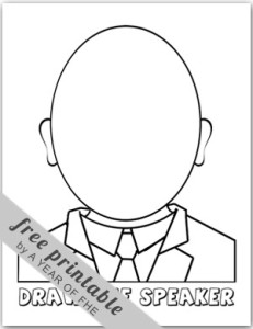 Free Draw the Speaker Coloring Page for General Conference