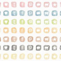 Free Watercolor Social Networking Icons