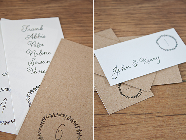 Free Printable Wedding Escort Cards