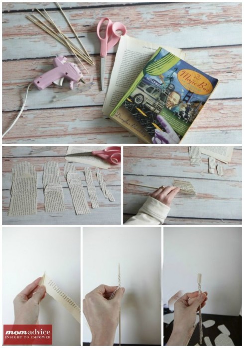 DIY Book Page Flower Tutorial