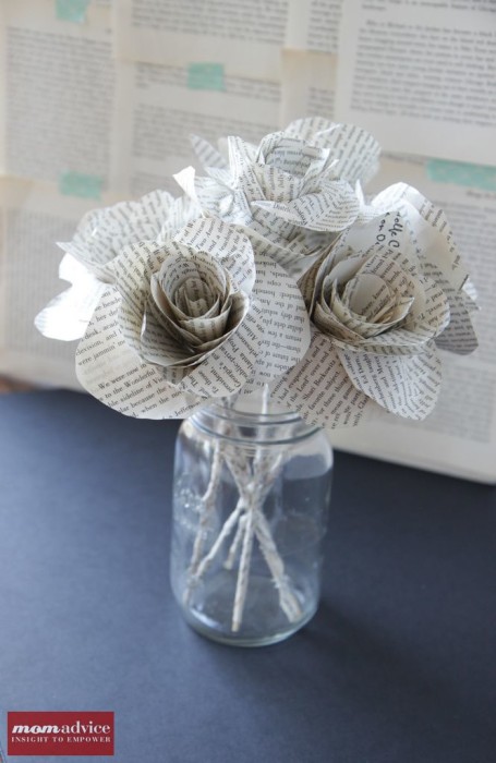 DIY Book Page Flower Tutorial