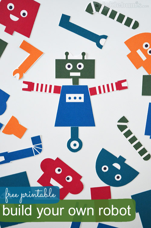 Free Printable build your own robot