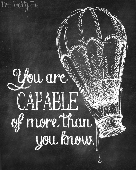 You are Capable - Free Printable  Fab N' Free