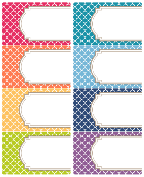 Free Editable Quatrefoil Labels | Fab N' Free