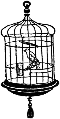 free vintage digi stamp_bird in a cage