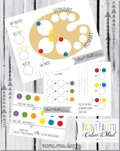 Free Printable Painting Pages. For Kids to Learn to Mix Colors.