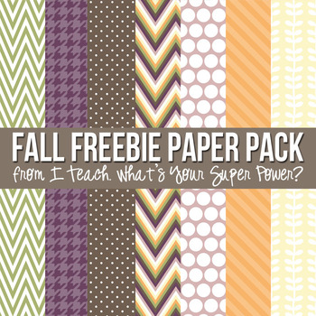 Free Fall Digital Paper Pack - Commercial Use