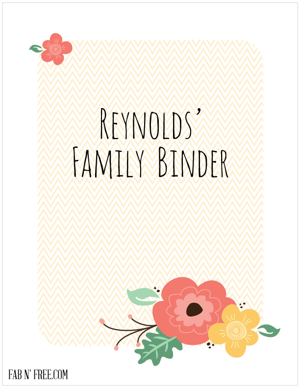 Free Home Management Binder Cover Preview