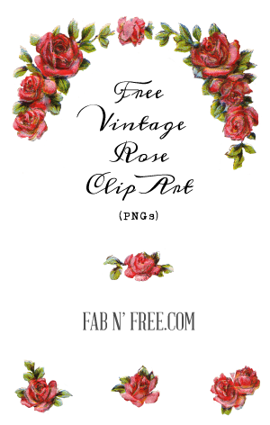 Free Vintage Roses - PNG files with No Backgrounds