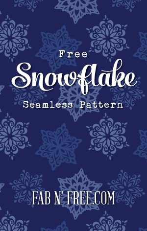 Free Snowflake Seamless Pattern + Tutorial on how to install it as a blog background