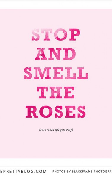 Stop and Smell the Roses - Free Printable