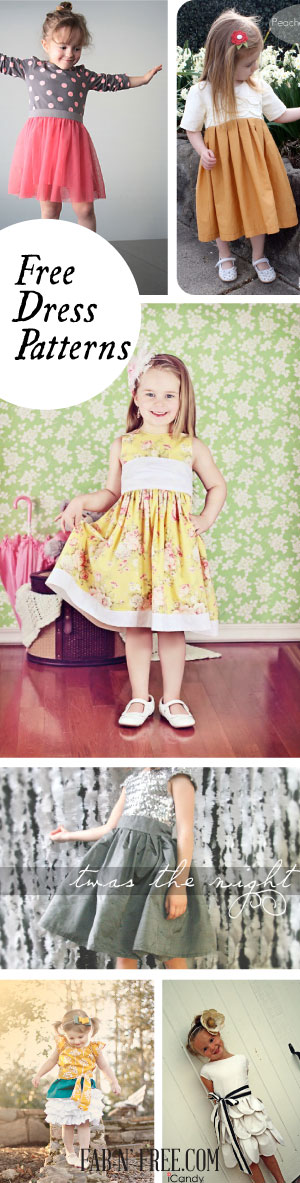 15 Free Little Girl Dress Patterns  //  fabnfree.com
