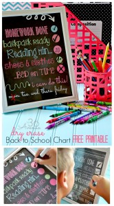 Back to School Homework Chart
