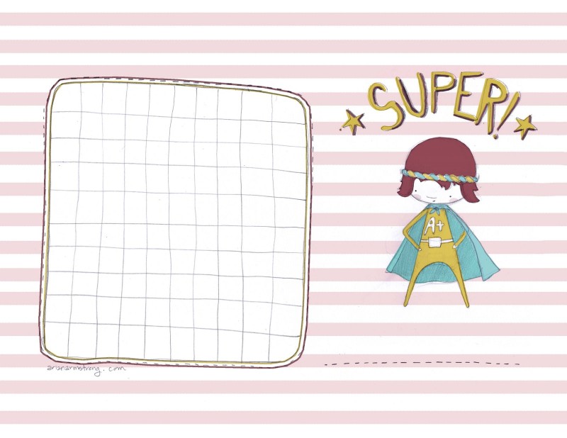 Supergirl Chore Chart  //  free printable