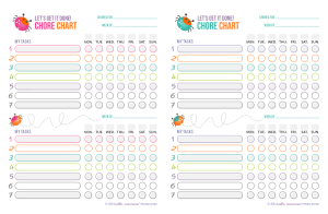 Let's Get it Done! Free Printable Chore Charts for Kids