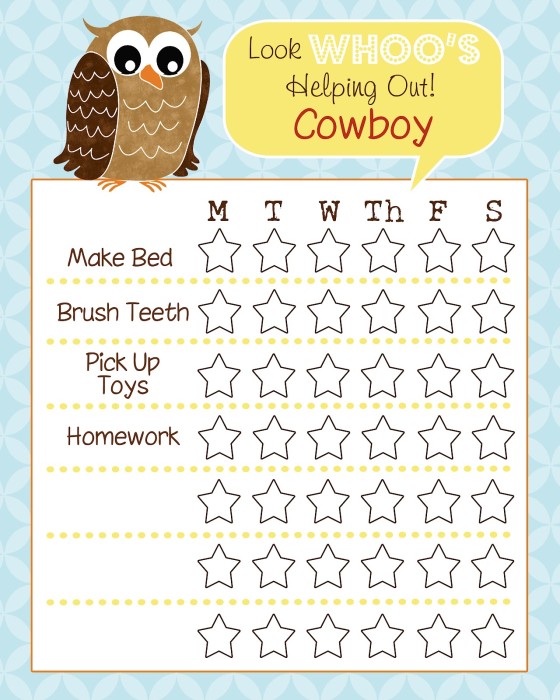 Free Printable Summer Chore Chart