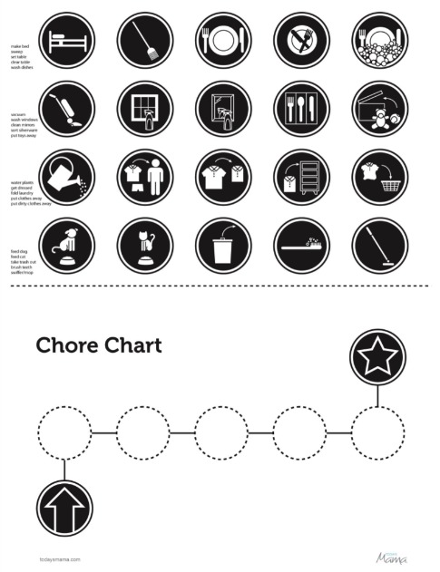 non-reader chore chart  //  free printable