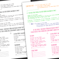 The Fastest Way to a Clean House // Free Printable Checklist // fabnfree.com