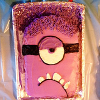 Easy DIY Purple Minion Cake