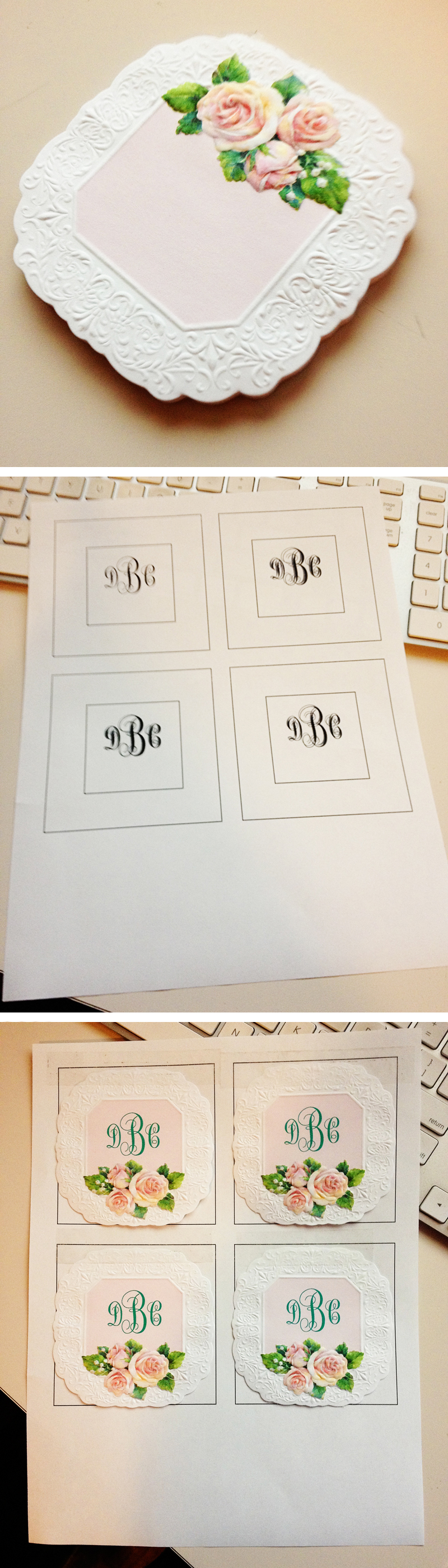 DIY Monogram Notes for Wedding  //  fabnfree.com