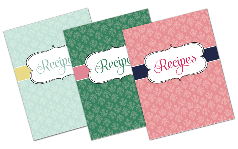 Free Printable Recipe Binder.  Available in 3 Color Options!  //  fabnfree.com