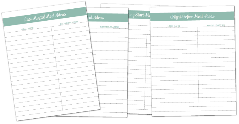 Write down all your tried and true recipes and where they are located for fast and easy meal planning!  //  Free Recipe Binder Printables  //  fabnfree.com