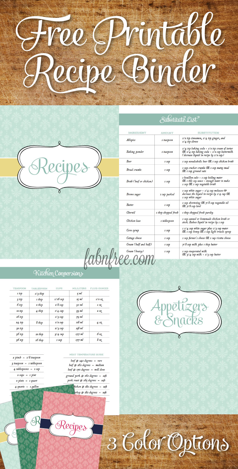 How to Make a Recipe Binder  FREE Recipe Binder Printables