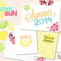 Free Summer Clip Art and Journaling Cards // fabnfree.com