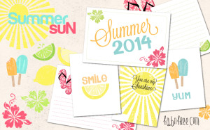 Free Summer Clip Art and Journaling Cards // fabnfree.com