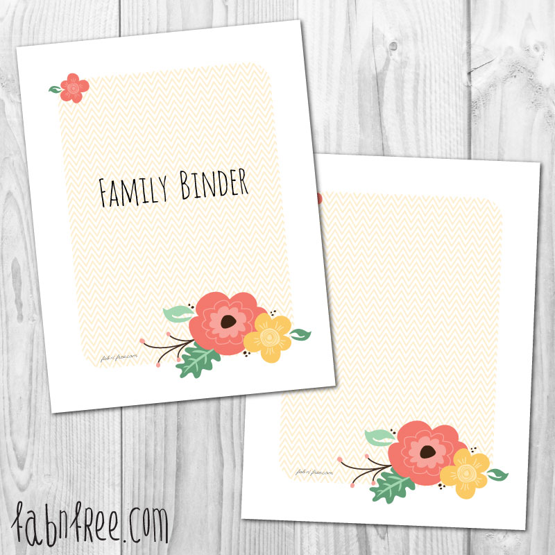 Free Printable Home Management Binder Cover and Blank Cover  //  fabnfree.com