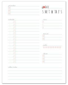 Free Printable Daily Planner + More free home management printables! // fabnfree.com