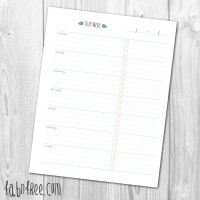 Free Printable Weekly Planner, Part of Many pages to a whole Home Management Binder // fabnfree.com