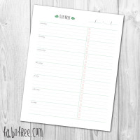 Free Printable Weekly Planner, Part of Many pages to a whole Home Management Binder // fabnfree.com