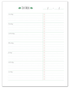 Free Printable Weekly Planner, Part of Many pages to a whole Home Management Binder // fabnfree.com