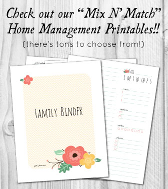 Free Mix and Match Home Management Binder Printables!  //  fabnfree.com